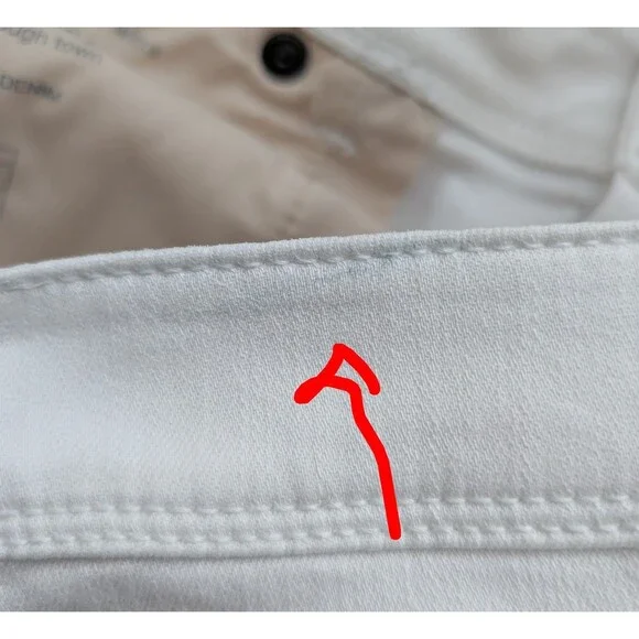 J Jill Denim Size 16 Authentic Fit Cropped White Stretch Jeans Cuffed Preppy - Picture 12 of 12